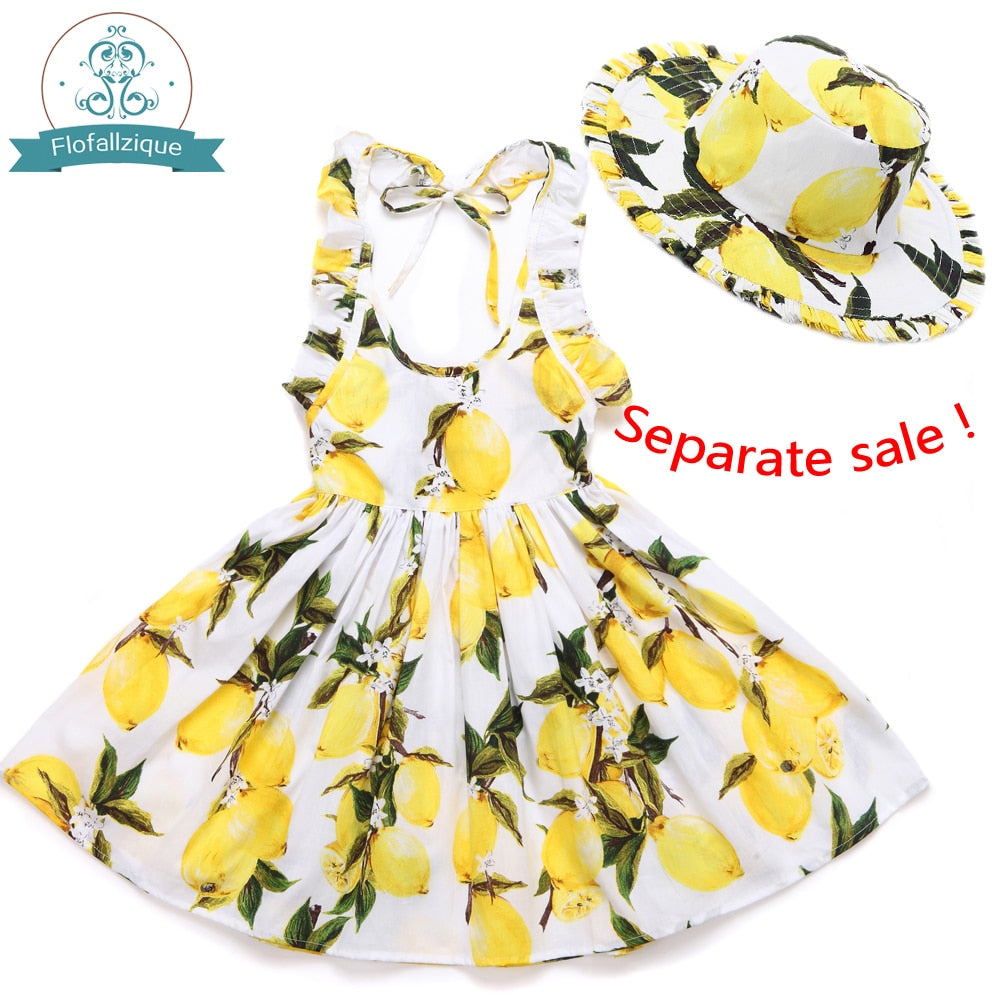 Baby Girls Dress Cotton Leaky Back Retro Floral Cute Sweet Fashion Kids Clothing Beach Outdoor Casual 1-12Yrs