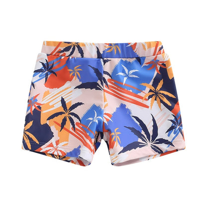 0-5Years Toddler Boy Swimwear Shorts Cartoon Coconut Print Elastic Waist Summer Beach Shorts