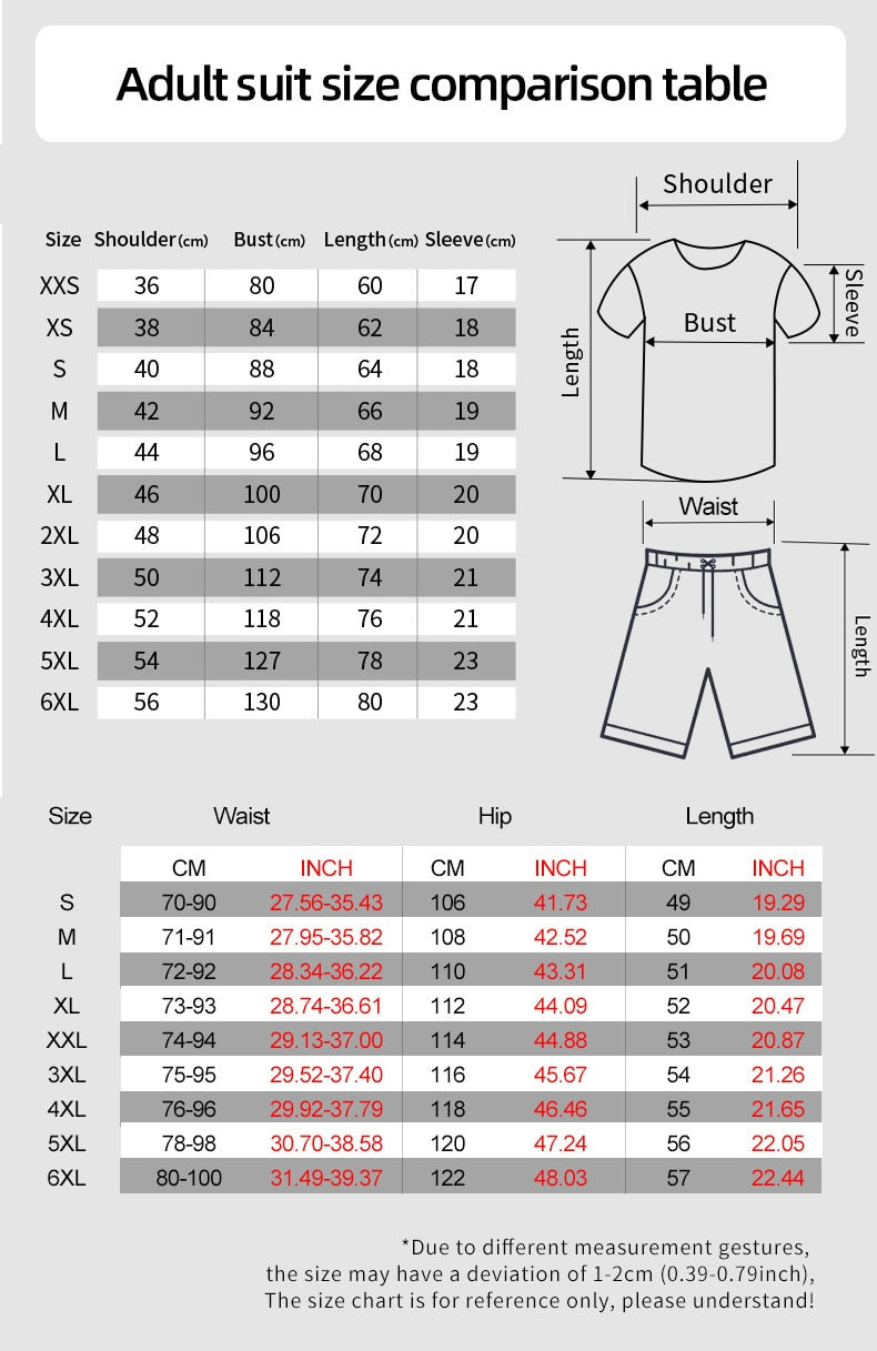 3D Men's T-shirt Set Sportswear Men's Oversized Clothing T-shirt Shorts Suit Men's T-shirt Suit Summer Beach