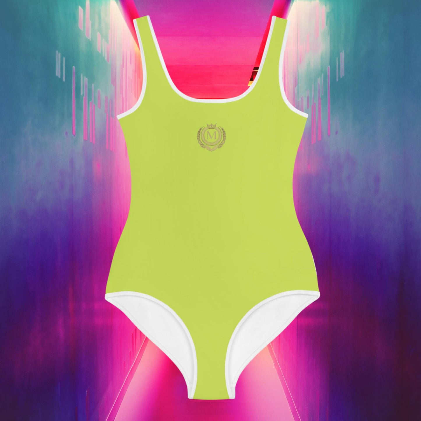 Classic Monarch Lime Green Girl's Youth Swimsuit