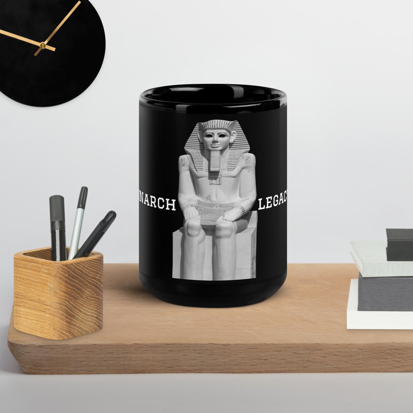 Black Egyptian Statue Glossy Mug