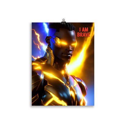 "I Am Brave" Affirmations Poster