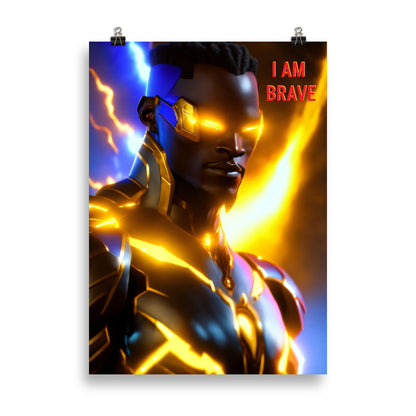 "I Am Brave" Affirmations Poster