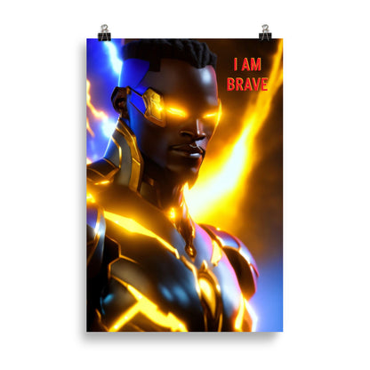 "I Am Brave" Affirmations Poster