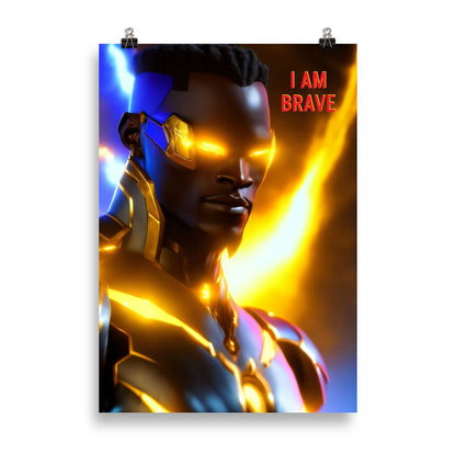 "I Am Brave" Affirmations Poster