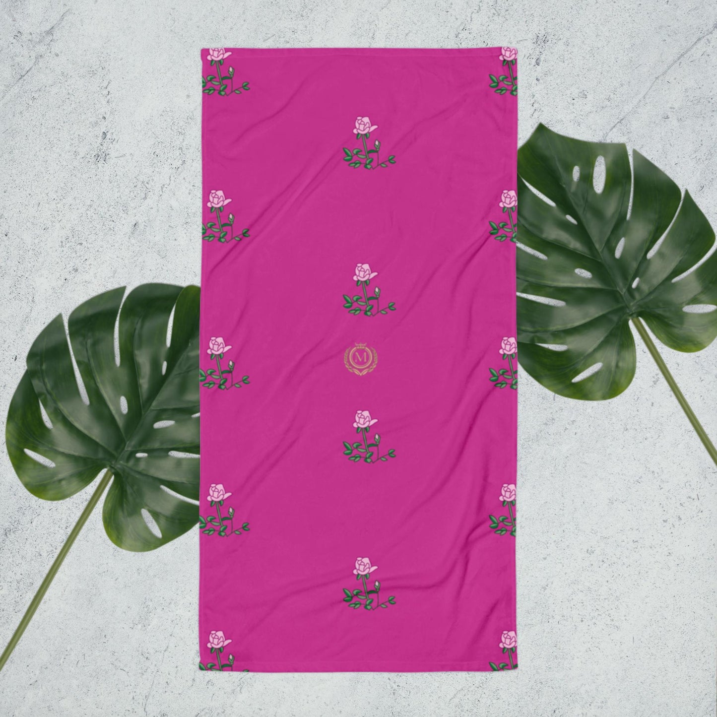 Magenta Floral Monarch Towel