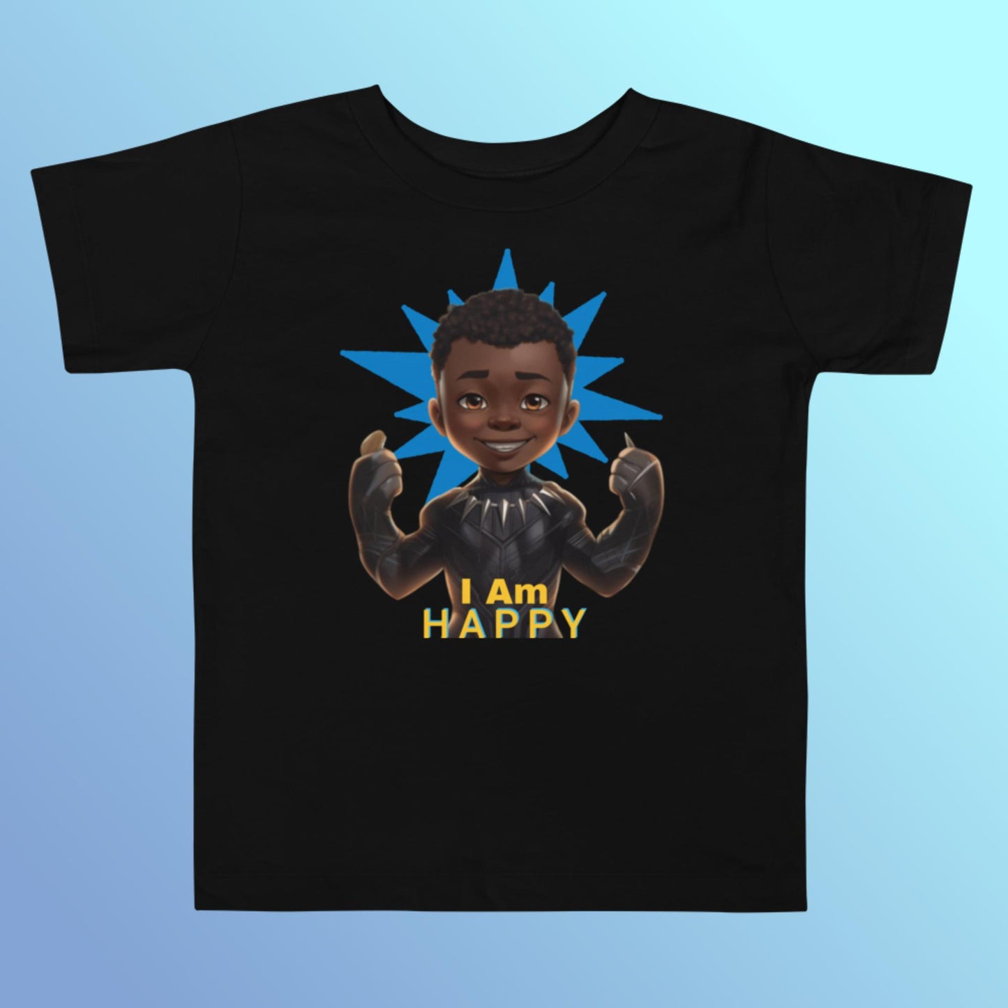 "I Am Happy" Toddler Short Sleeve Tee