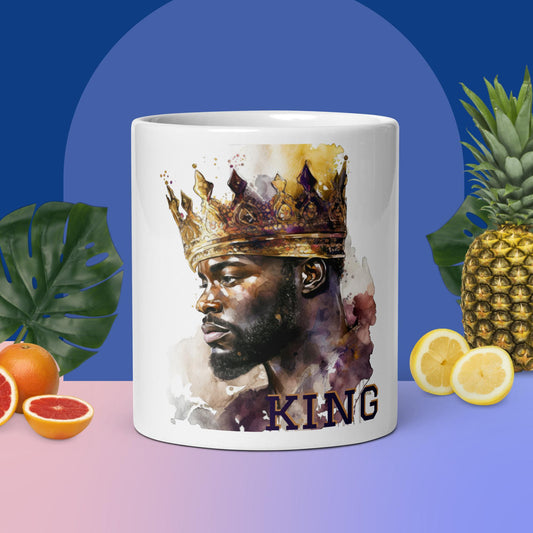 King White Glossy Mug