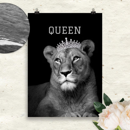 Queen Lion Poster